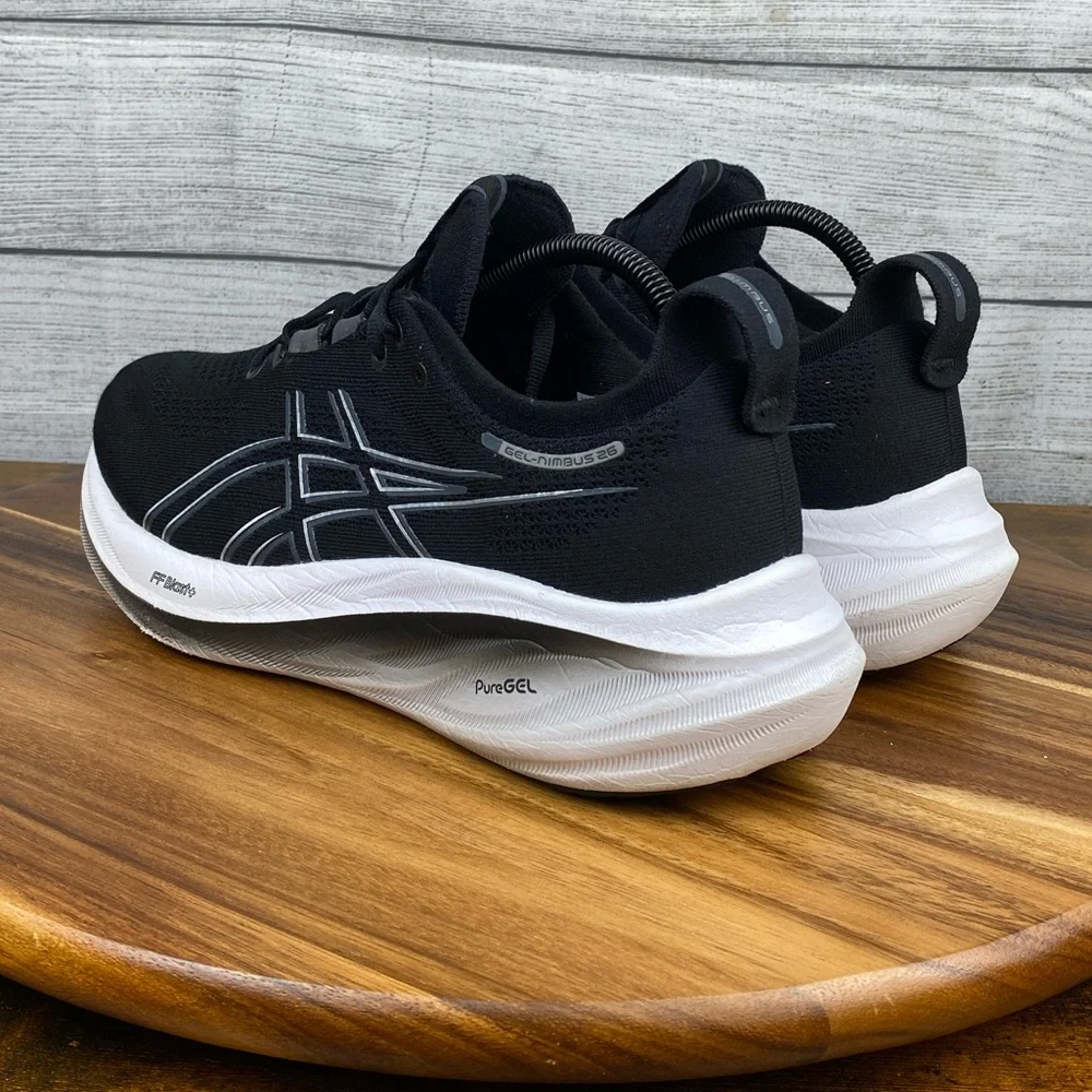 Asics Black and White Athletic Shoes - Picture 7 of 13